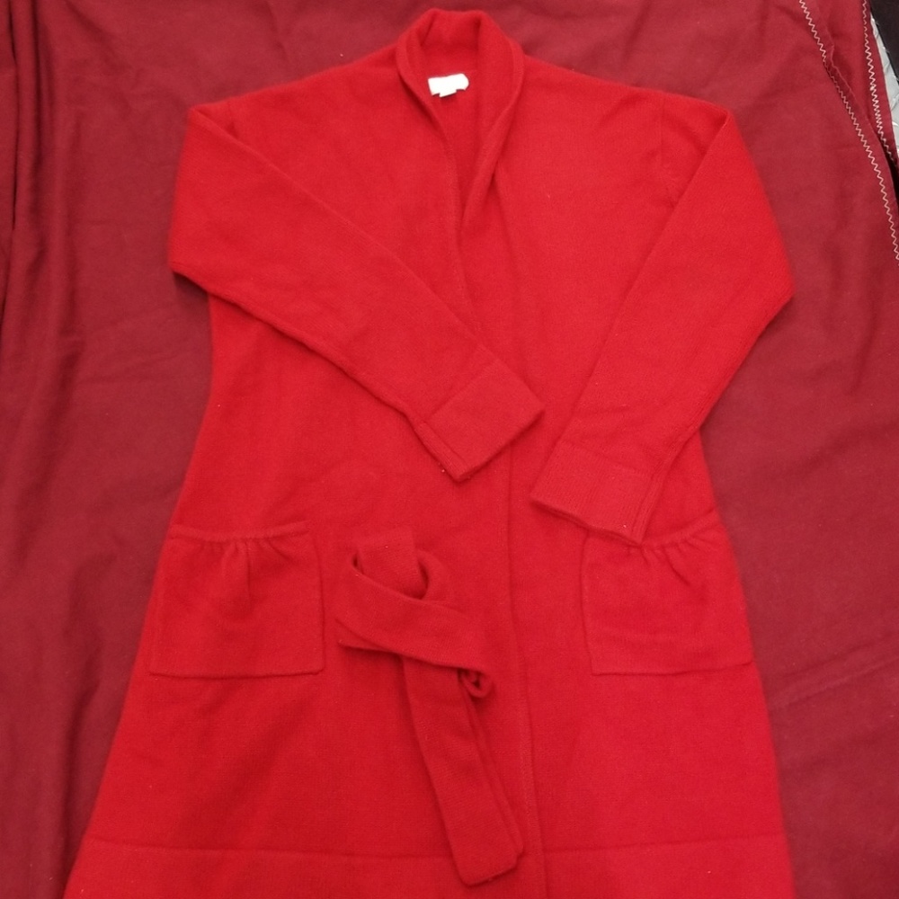 Santa red banana republic cashmere robe